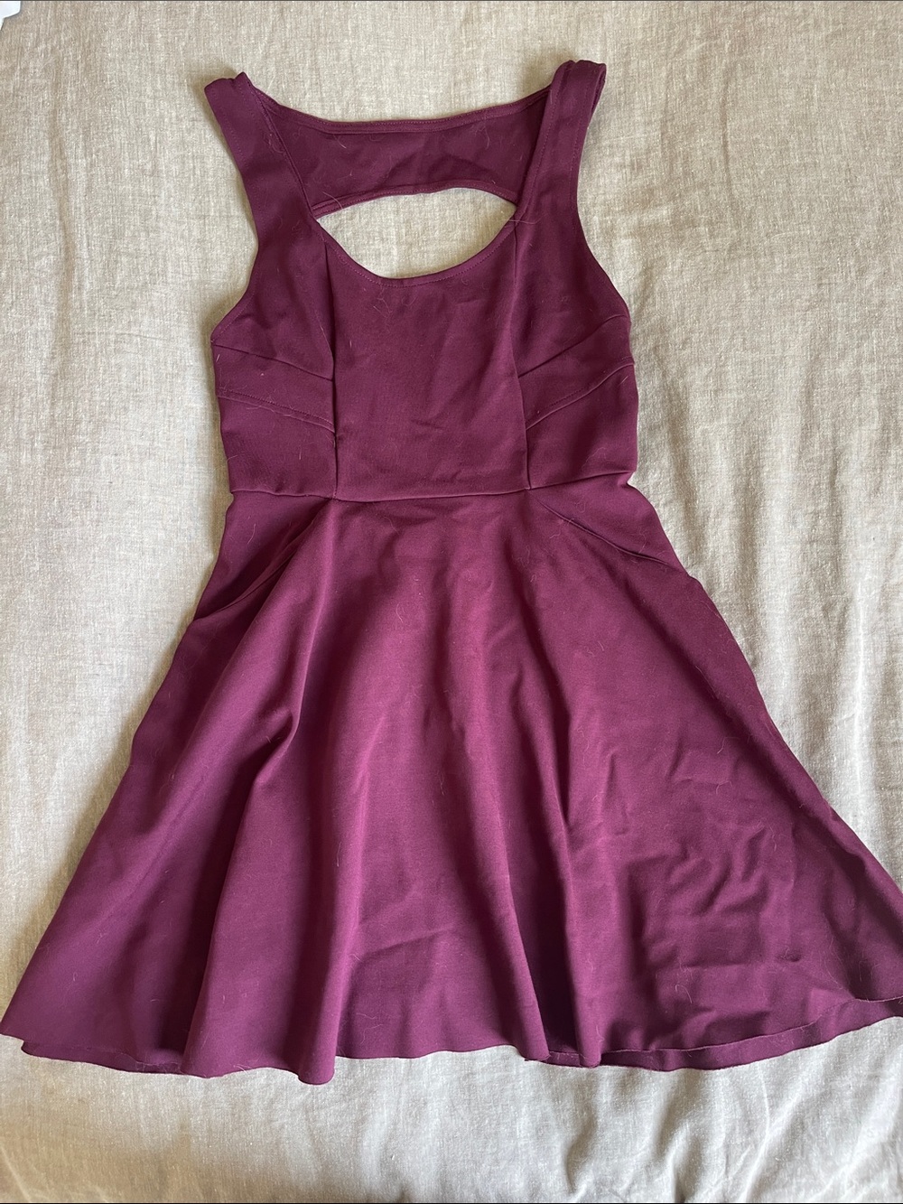 Kimchi Blue Burgundy Cutout Skater Dress
